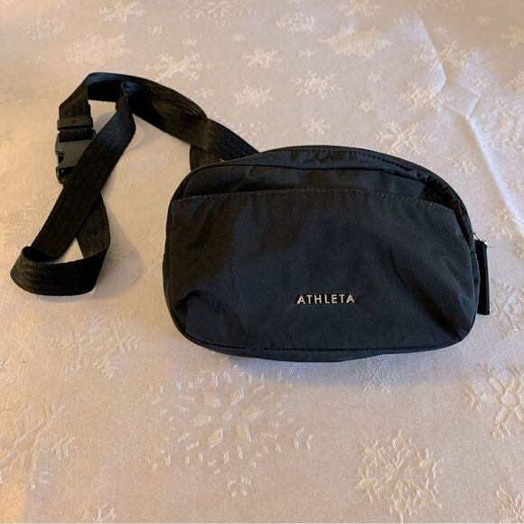 Athleta Shoulder Bag Fanny Pack Handbag Black NWOT Gorgeous - Picture 3 of 6